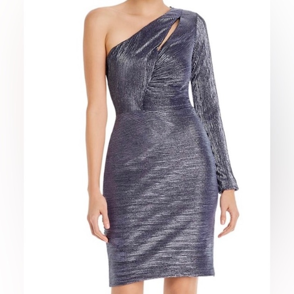 AQUA One Shoulder Cocktail Dress
